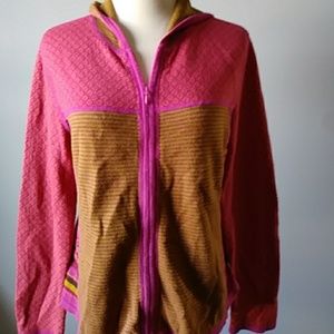 J.JILL 100 % WOOL  HOODIE SWEATER